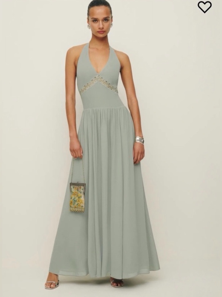 Nwt Reformation Amaris Dress In Seafoam Green